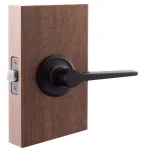 Copper Creek Zane Contemporary Black Passage Lever - Modern Interior Door Hardware thumbnail 2