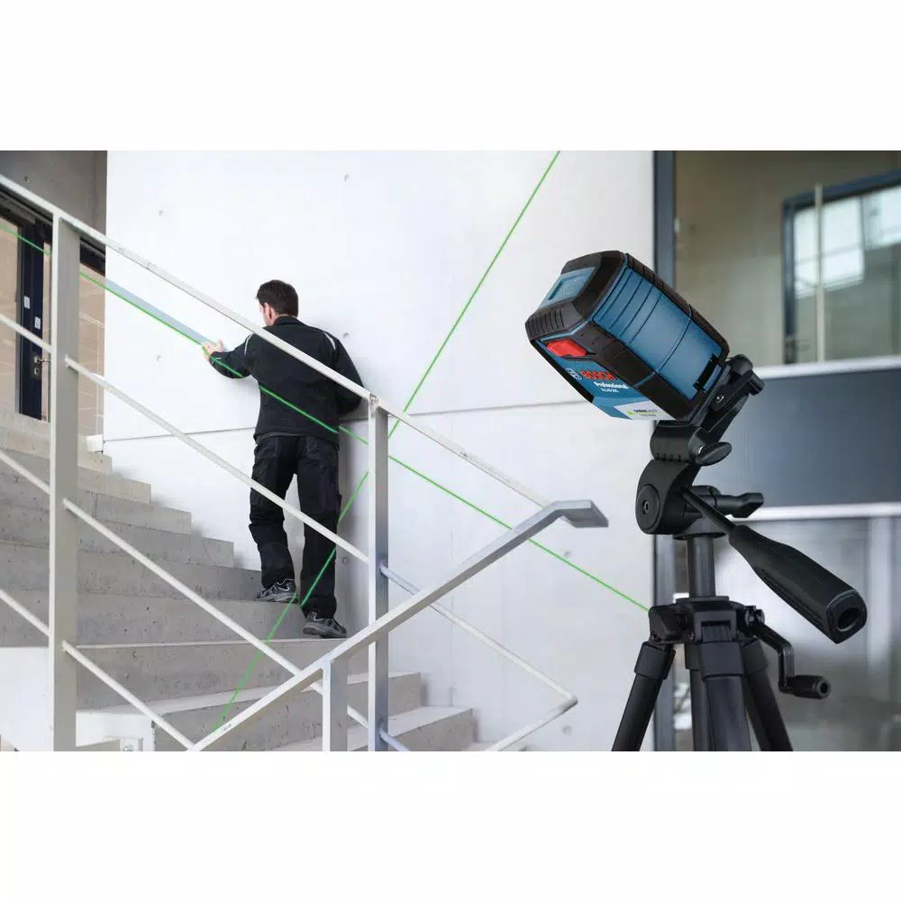 Bosch GLL40-20G VisiMax Green Beam Self-Leveling Cross Line Laser, 40 ft.