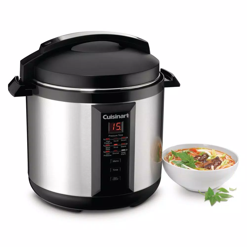 Cuisinart 8 Qt. Brushed Stainless Steel Digital Pressure Cooker with 1300W Power