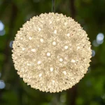 Wintergreen Lighting 6 in. 70-Light LED Warm White Decorative Starlight Sphere thumbnail 2