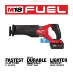 Milwaukee M18 FUEL ONE-KEY Reciprocating Saw Kit with Two 5.0 Ah Batteries and Charger thumbnail 3