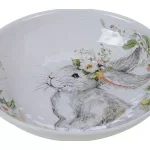 Certified International Sweet Bunny 13 in. Multicolored Earthenware Serving Bowl thumbnail 3
