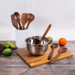 Creative Home 7-Piece Acacia Wood Kitchen Utensil Set with Carbonized Finish thumbnail 4
