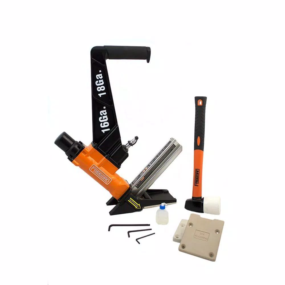 Freeman PF1618GLCN 3-in-1 Pneumatic 16-Gauge and 18-Gauge 2 in. Flooring Nailer