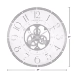 FirsTime 27 in. Carlisle Gears Oversized Wood Wall Clock, Rustic Brown thumbnail 4