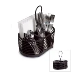 Gourmet Basics by Mikasa Mikasa Gourmet Basics 10 in. Wrought Iron Rope Napkin and Flatware Caddy thumbnail 3