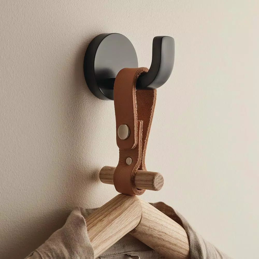 Speakman Vector Deep Robe Hook in Matte Black by Roger Thomas