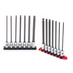 Husky 14-Piece 3/8 in. Drive Long Ball-End Hex Bit Socket Set, SAE and Metric thumbnail 1