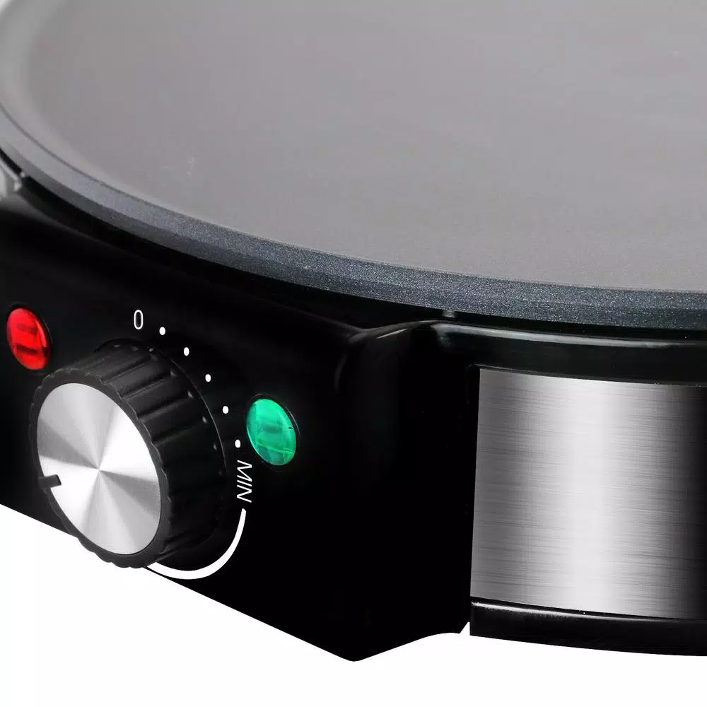 MegaChef Mega Chef 12-Inch Stainless Steel Electric Crepe and Pancake Maker Griddle, 1200W