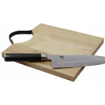 Casa Bellante Superior Trading Co. 10 x 12 in. Acacia Wood Cutting Board with Leather Handle thumbnail 2