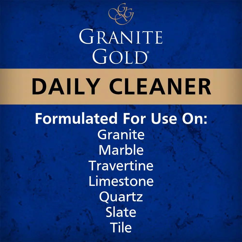 Granite Gold Natural Stone Daily Cleaner, Streak-Free Formula, 24 oz (3-Pack)
