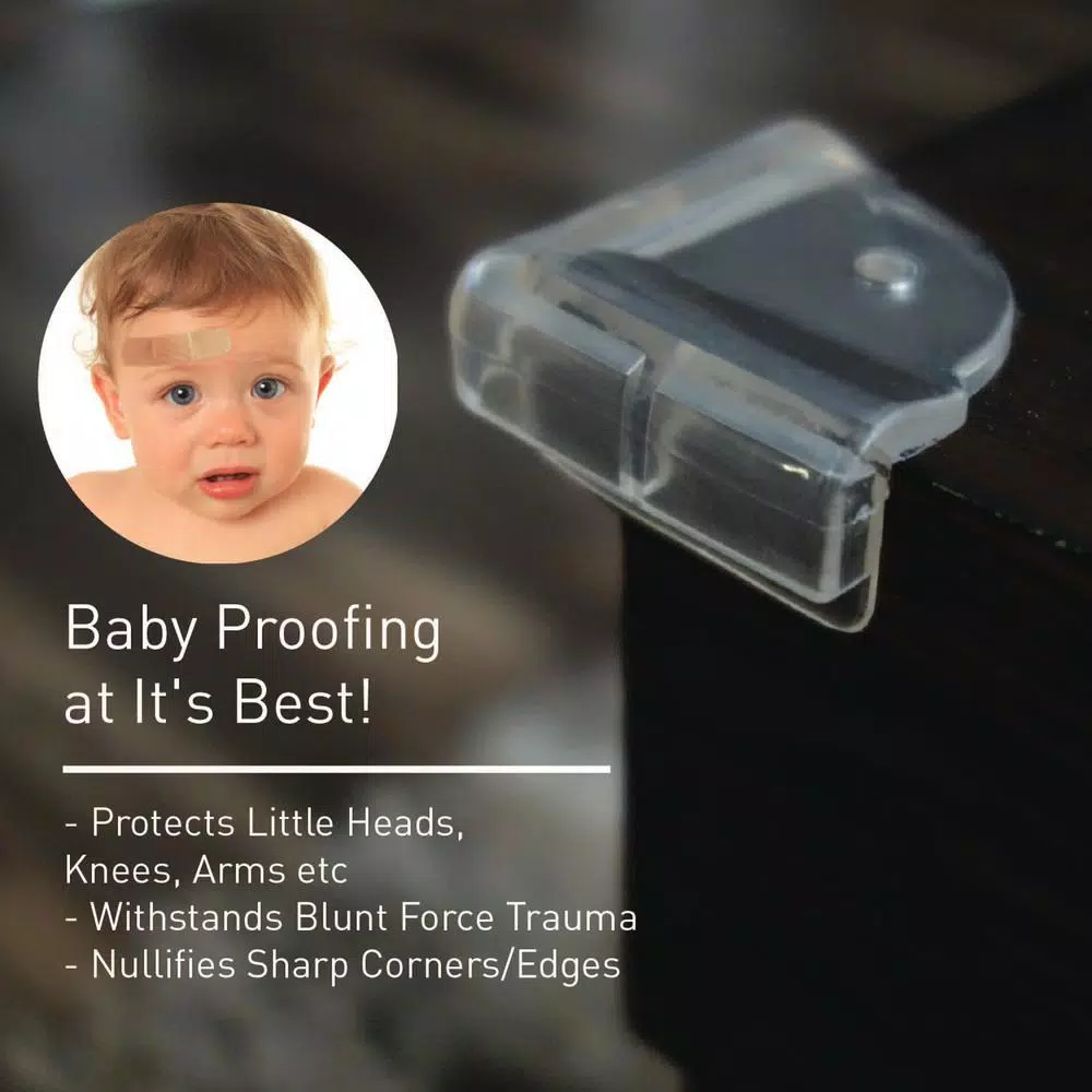 SecurityMan CORNERSTOP Baby Proofing Safety Corner Guards, 12-Pack Clear Edge Protectors
