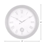 FirsTime Adair 24 in. Round Wall Clock with Pendulum - Oil Rubbed Bronze thumbnail 4