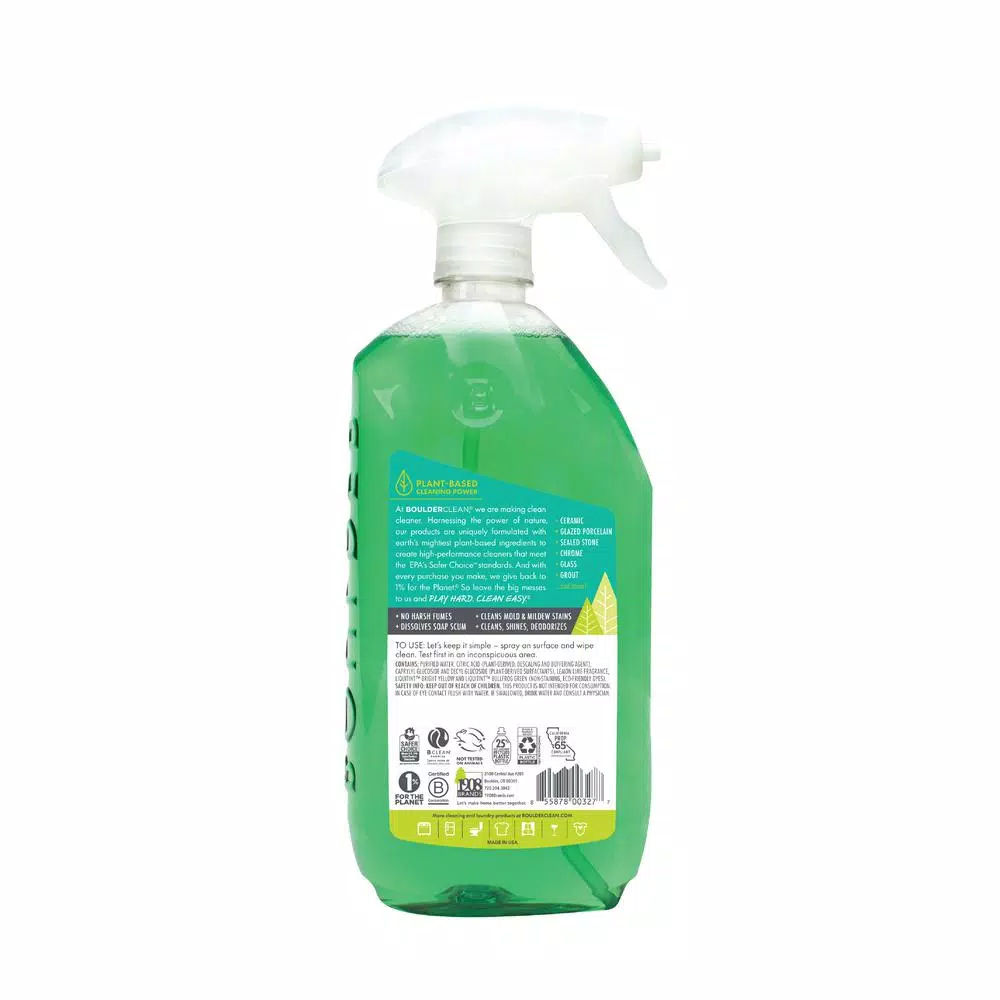 BOULDER CLEAN Clean Natural Foaming Bathroom Cleaner, Lemon Lime Zest, 28 oz.