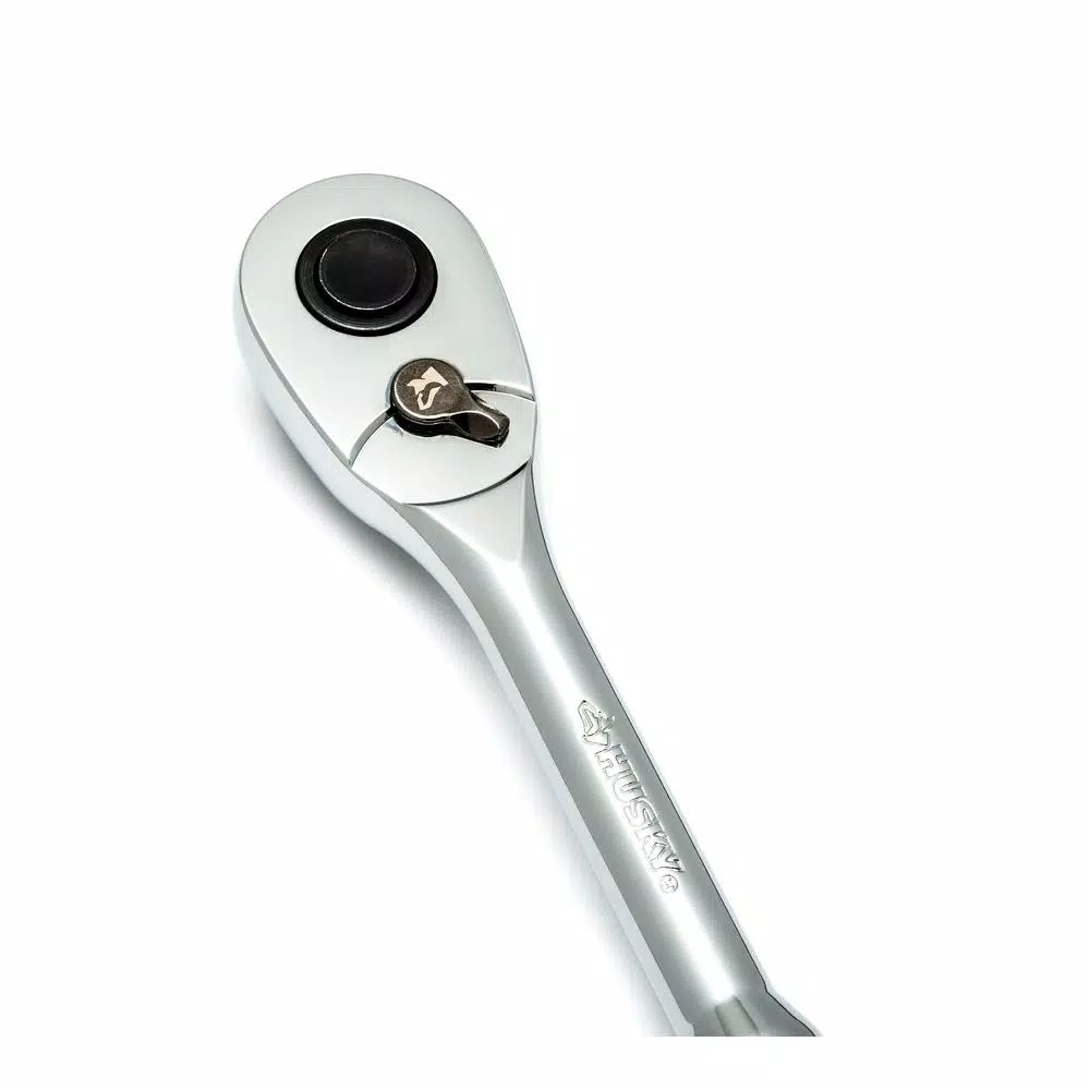 Husky 57-Piece 1/2 in. Drive SAE and Metric Socket and Bit Set with Ratchet and Magnetic Rails
