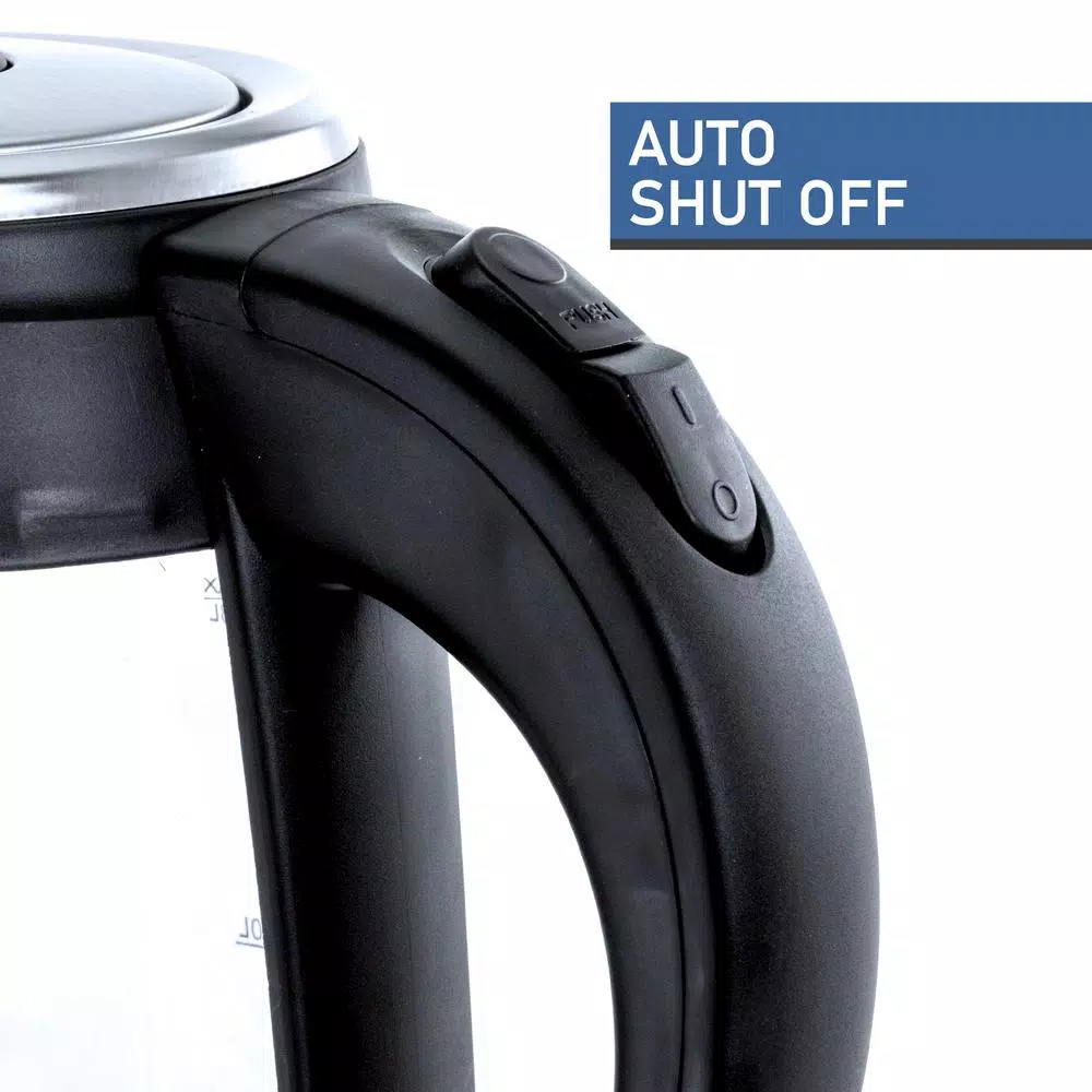 MegaChef Mega Chef 1.8L Glass and Stainless Steel Electric Tea Kettle