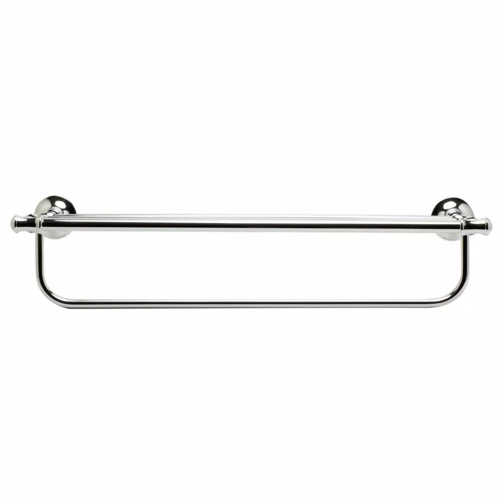 ALFI BRAND AB9583 23.63 in. Wall Mount Towel Rack with Shelf, Polished Chrome
