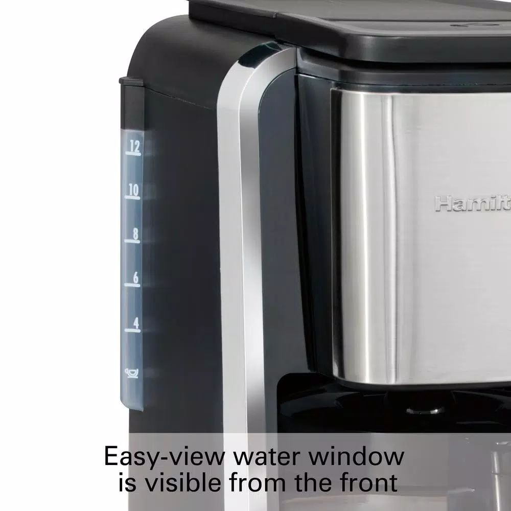 Hamilton Beach 12-Cup Programmable Easy Access Deluxe Coffee Maker, Black