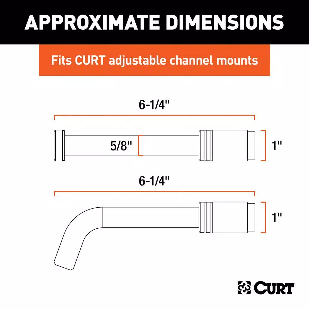 CURT Channel Mount Lock Set, 5/8" Diameter, Keyed Alike
