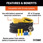 CURT Powered Converter Wiring Kit, 15 Amp, for Multi-Function Taillight Converter #56236 thumbnail 1