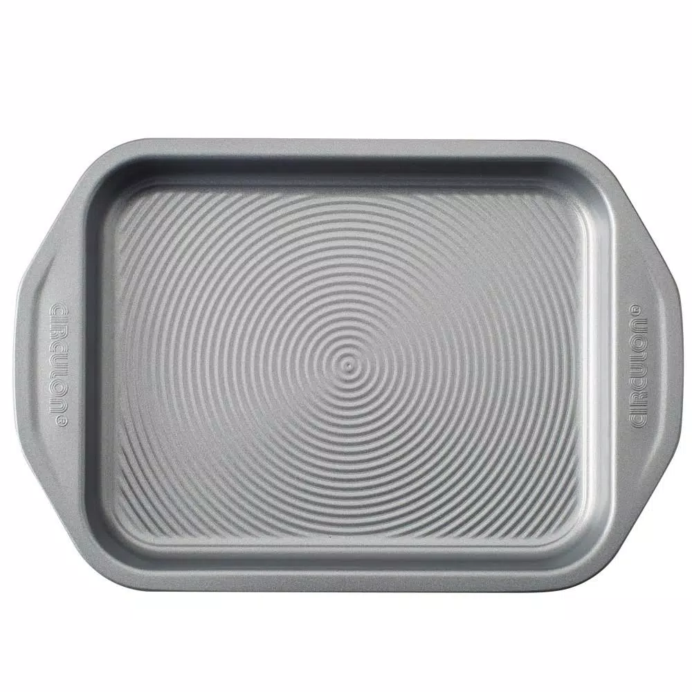 Circulon Total Bakeware 4-Piece Nonstick Toaster Oven and Personal Pizza Pan Set, Gray