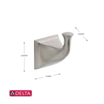 Delta Everly Single Towel and Robe Hook in Brushed Nickel thumbnail 5
