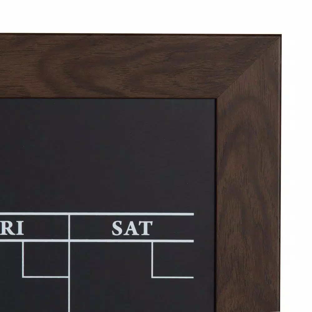 DesignOvation Beatrice Framed Magnetic Chalkboard Monthly Calendar Memo Board