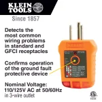 Klein Tools 3-Piece Electrical Tester Set: Non-Contact Voltage, AC/DC Voltage & GFCI Receptacle Tester thumbnail 3
