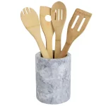 Unbranded White Marble Utensil Holder - Heavy Duty Large Capacity Utensil Crock thumbnail 1