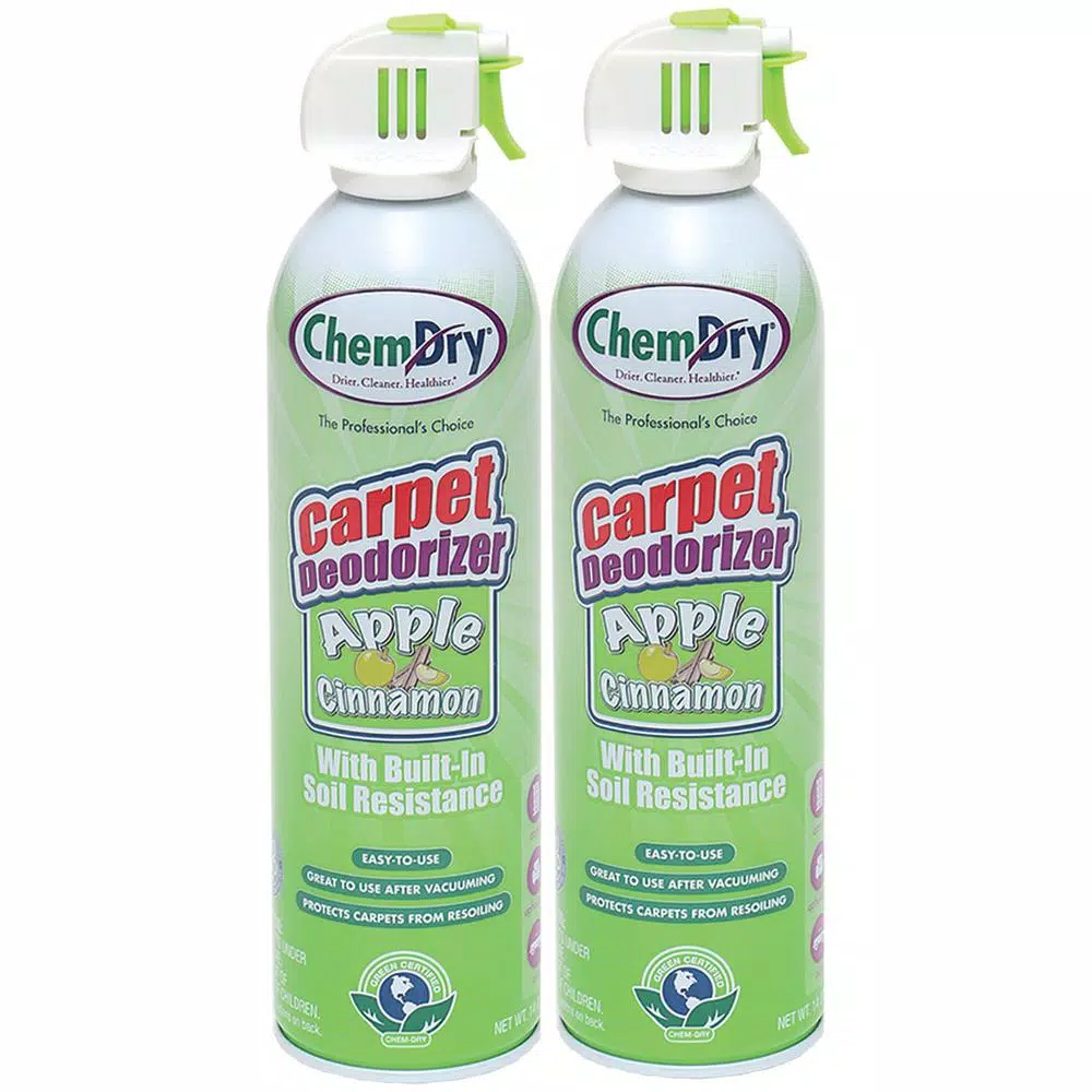 ChemDry Chem-Dry Apple Cinnamon Scented Carpet Deodorizer, Residue Free Aerosol (2-Pack, 36 oz)