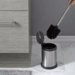 Bath Bliss Stainless Steel Toilet Brush and Holder Set with Self-Closing Lid thumbnail 4