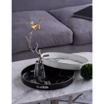 A & B Home Quinn Round Brown Safari-Themed Trays, Set of 2 thumbnail 2