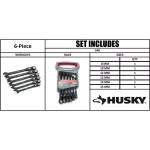 Husky 6-Piece Metric 100-Position Flex-Head Ratcheting Wrench Set thumbnail 7