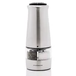 Ovente 2-in-1 Electric Salt and Pepper Grinder, Stainless Steel Silver, Battery Operated thumbnail 1