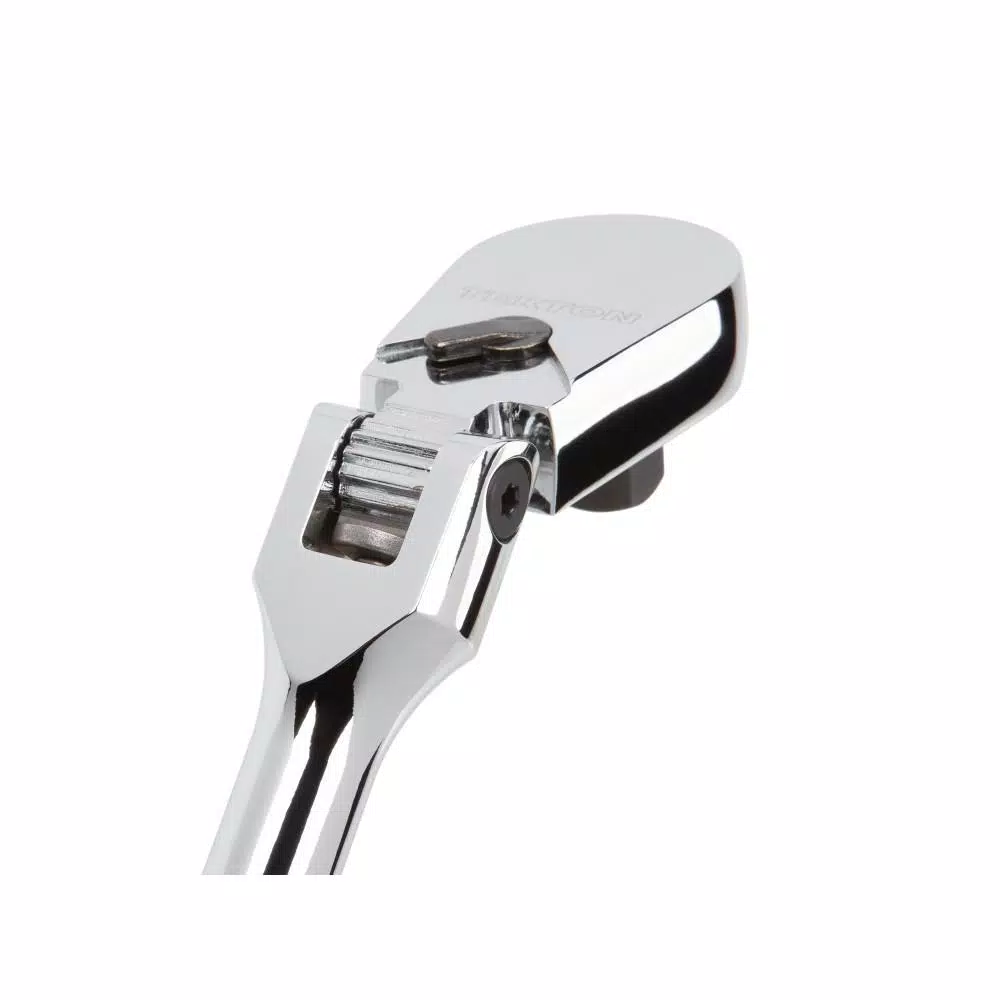 TEKTON 1/2 in. Drive 14 in. Flex Head Bent Handle Ratchet, 90-Tooth