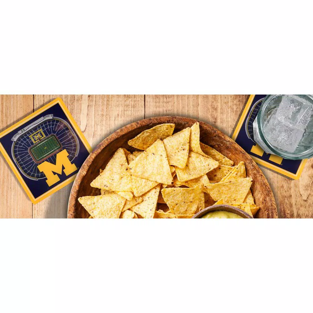 YouTheFan NCAA Michigan Wolverines StadiumViews 3D Acrylic Coasters, 2-Pack
