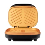Brentwood Appliances 750W Indoor Electric Copper Grill and Panini Press, 2-Serving, Black thumbnail 5