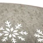 Glitzhome 21.65 in. Snowflake Diecut Metal Tree Collar with Light String thumbnail 5