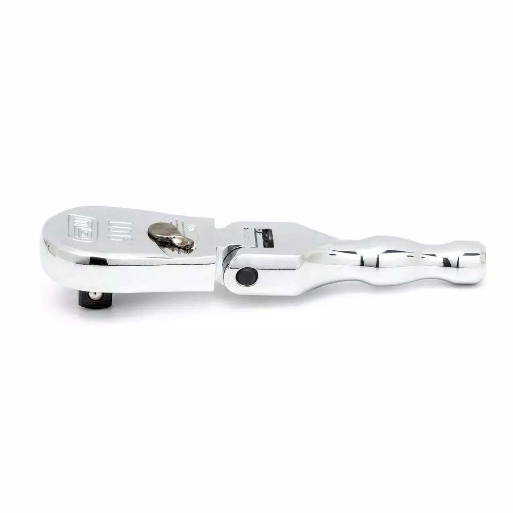 GearWrench 3/8 in. Drive 90-Tooth Stubby Flex Head Teardrop Ratchet, 5 in.