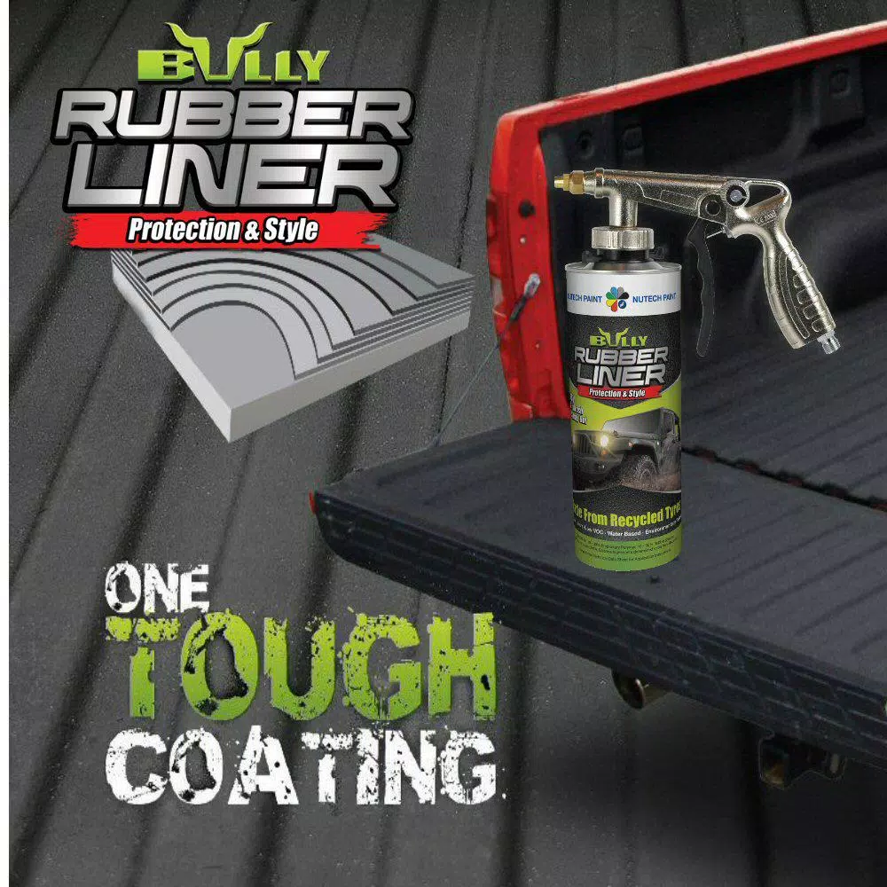 Bullyliner Water Based Rubber Truck Bed Liner, River Green (4-Box Pack)