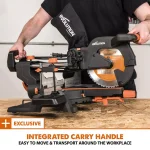Evolution Power Tools Evolution R255SMS+ 10 in. 15 Amp Sliding Compound Miter Saw with Multi-Material Blade thumbnail 15