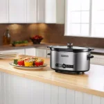 KitchenAid 6 Qt. Stainless Steel Slow Cooker with Digital Timer and Glass Lid, Oval Ceramic Vessel thumbnail 4