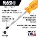 Klein Tools 7-Piece Combination Screwdriver Set with Comfordome Handles thumbnail 2