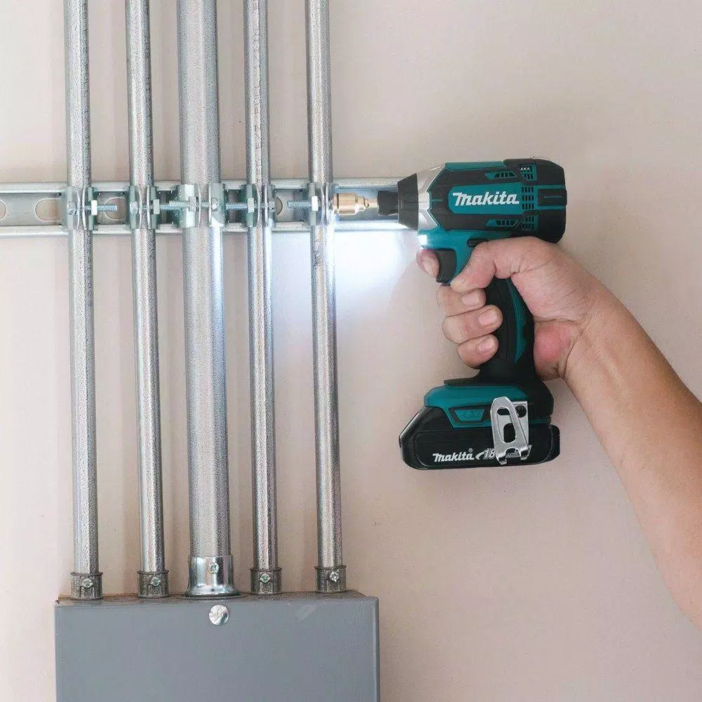 Makita 18V LXT Cordless 1/4 in. Compact Impact Driver Kit with Two 2.0 Ah Batteries, Rapid Charger, and Hard Case