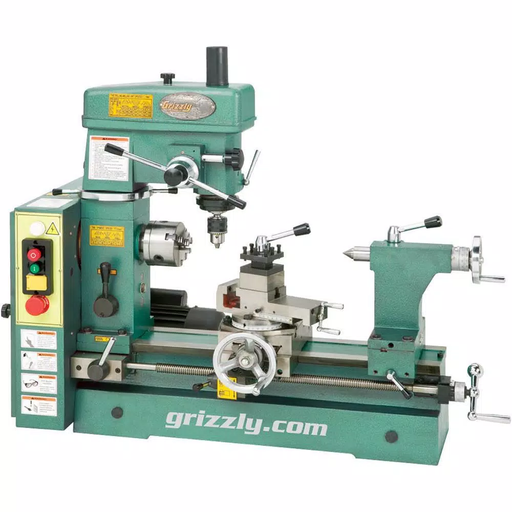 Grizzly Industrial 19-3/16 in. Combo Metal Lathe and Milling Machine with 3/4 in. Spindle Bore