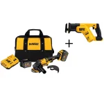 DEWALT FLEXVOLT 60V MAX Brushless 4-1/2 in. Angle Grinder Kit with (2) 6.0Ah Batteries & Bonus Reciprocating Saw thumbnail 1