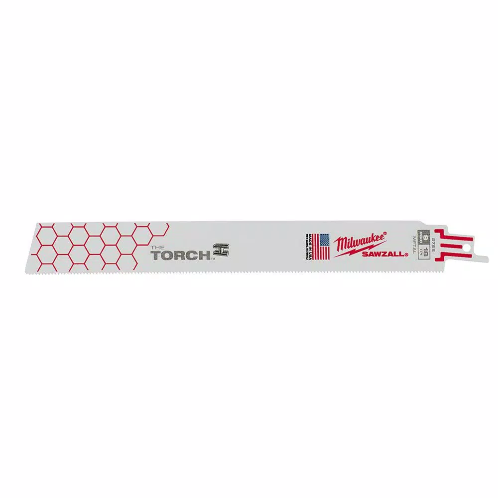 Milwaukee Torch Metal Reciprocating Saw Blades, 9 in., 18 TPI, 10-Pack