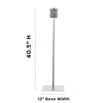 Alpine Industries 40.5 in. Sanitizing Cleaning Wipes Dispenser Stand, Silver Steel thumbnail 4