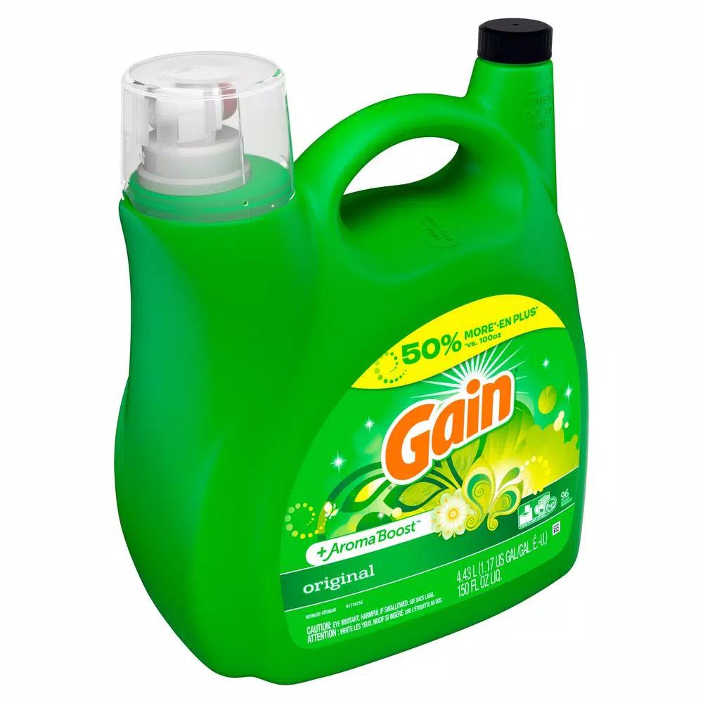 Gain Original Fresh Scent Liquid Laundry Detergent, HE Compatible, 150 oz (96 Loads)