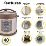 AROMA 4 Qt. Brown Electric Multi-Cooker Pressure Cooker with Aluminum Inner Pot thumbnail 2